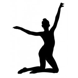 Sticker danseuse étirement jambe