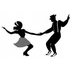 Sticker danseuse genoux bras