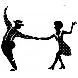 Sticker couple jambe tendue