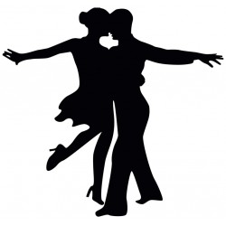 Sticker couple chic danse