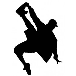 Sticker danseuse genou sol