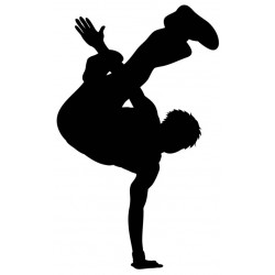 Sticker danseuse jambe pliée
