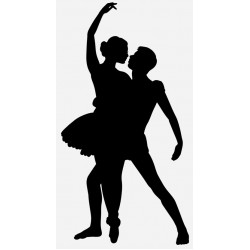 Sticker couple homme portée