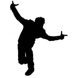 Sticker danseur posture tête
