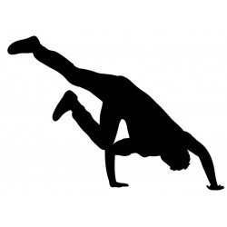 Sticker homme posture breakdance