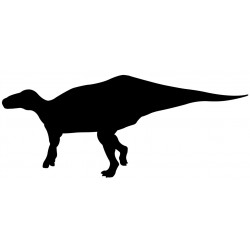 Sticker dinosaure noir allongé