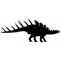 Sticker dinosaure noir fin
