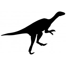 Sticker dinosaure noir pics