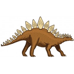 Sticker dinosaure face arrondi