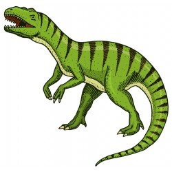 Sticker dinosaure serpent bleu