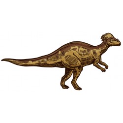 Sticker dinosaure rhinocéros vert