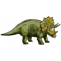 Sticker dinosaure marron beige