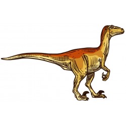Sticker dinosaure rhinocéros jaune