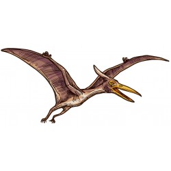 Sticker dinosaure vert marron