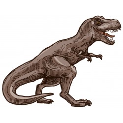 Sticker dinosaure gris saumon