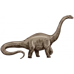 Sticker dinosaure marron debout