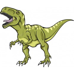 Sticker dinosaure noir debout