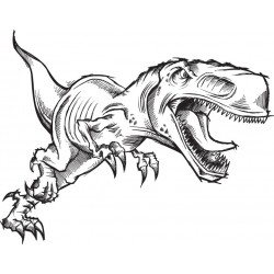 Sticker dinosaure vert rayé