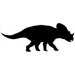 Sticker tête dinosaure noire