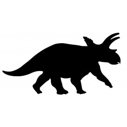 Sticker dinosaure noir touffu