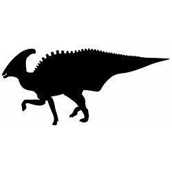 Sticker dinosaure noir cornes