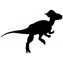 Sticker dinosaure noir écailles