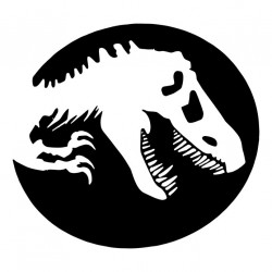 Sticker dinosaure noir bas