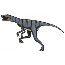 Sticker dinosaure raie jaune