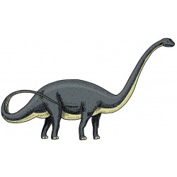 Sticker dinosaure vert picots