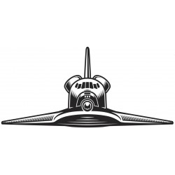 Sticker avion blanc quadrillé