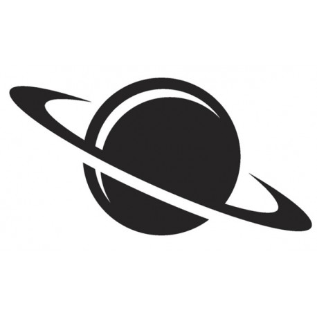 Sticker avion face noir