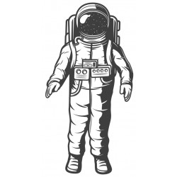 Sticker astronaute blanc