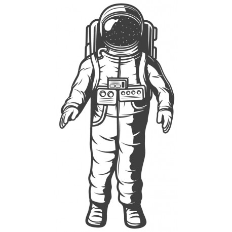 Sticker astronaute blanc