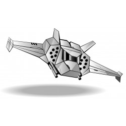 Sticker avion gris noir