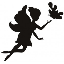 Sticker fée noire jupe