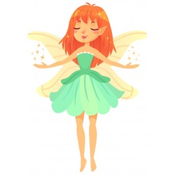 Sticker fée chignon vol