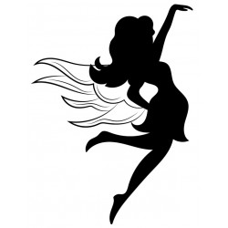 Sticker fée cheveux longs