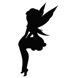 Sticker fée noire ventre