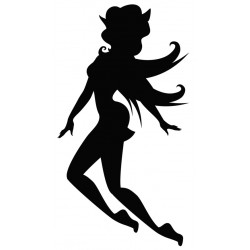 Sticker fée noire danse
