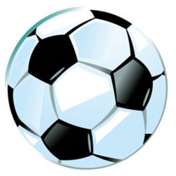 Sticker footballeur bleu noir