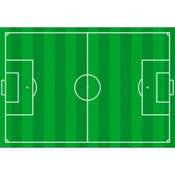 Sticker footballeur bleu ballon