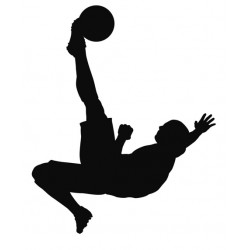 Sticker joueur ballon pied