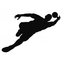Sticker footeux tir ballon