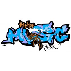 Sticker hiphop rose contour