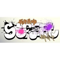 Sticker art orange saumon