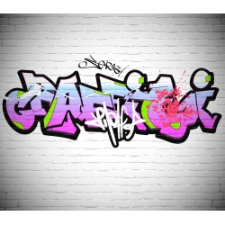 Sticker graffitis multicolores