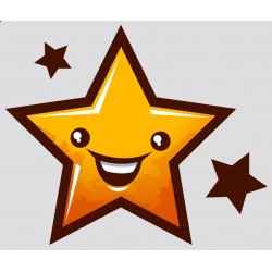 Sticker cerises fond gris