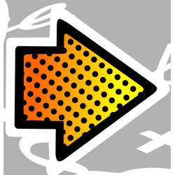Sticker oops ! coloré fond gris