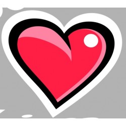 Sticker fraise lunettes fond gris