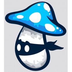 Sticker goutte lunettes fond gris